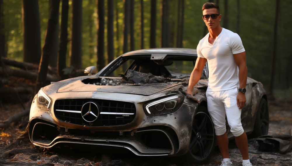 Grave accident de voiture sur le chat de Cristiano Ronaldo